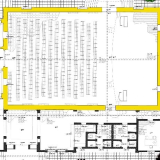 Şekil 2. Aksaray Belediyesi Tiyatro Salonu Zemin Kat Planı (Özgür Özkan Mühendislik Mimarlık, 2017)