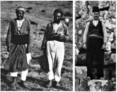 Fotoğraf 10. Mahmut Makal’ın “Bizim Köy” adlı kitabının sayfalarında yer alan Fotoğraf Sanatçısı Ara Güler’in fotoğraflarında yer alan Aksaray Demirci kasabasından erkeklerin şalvar ve pantolonları.