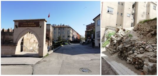 Fotoğraf 1. Belediye Caddesi ve Eski Kale Duvarları Kalıntısı