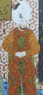 Fotoğraf 1. Pîrî Mehmed Paşa’nın minyatürü. (Ârifî, Süleyman-Nâme, vr.18a)